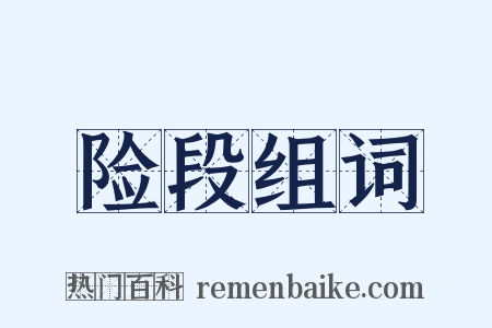 险段组词是什么意思的图片